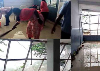 കാറ്റിലും മഴയിലും മാനന്തവാടി മിനി സിവില്‍ സ്‌റ്റേഷനിൽ നാശനഷ്ടം