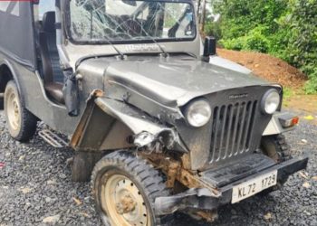 ജീപ്പും ബൈക്കും കൂട്ടിയിടിച്ചു; യുവാവിന് പരിക്ക്
