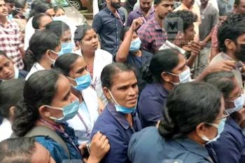 ആരോഗ്യ മന്ത്രിയോട് നേരിട്ട് കുടിശിക ചോദിച്ചു, ജീവനക്കാർക്കെതിരെ കേസ്