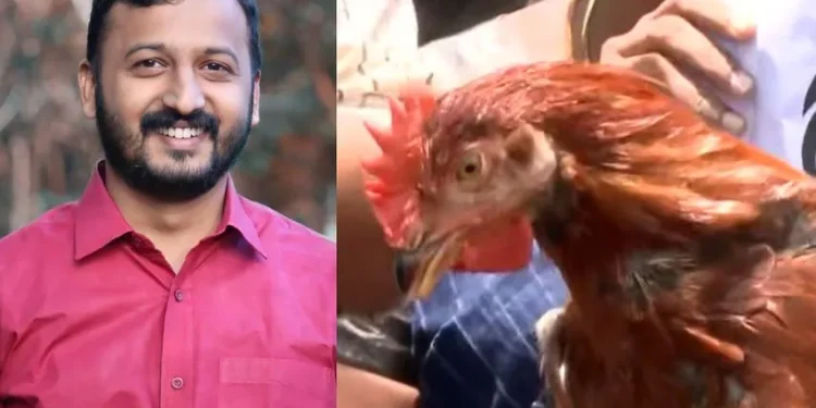 രാഹുലിനെതിരായ പ്രതിഷേധത്തിന് ഉപയോഗിച്ച കോഴി ചത്തു; മഹിളാ മോര്ച്ച പ്രവര്ത്തകര്ക്കെതിരെ പരാതി