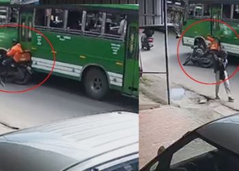 ബസ്സുകളുടെ മത്സരയോട്ടം; ബൈക്ക് യാത്രികനായ സ്വിഗ്ഗി ജീവനക്കാരന് ദാരുണാന്ത്യം