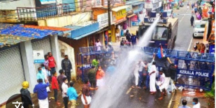 അമീബിക് മസ്തിഷ്കജ്വരം; പൊലീസിന്റെ ജലപീരങ്കി പ്രയോഗത്തിൽ ആശങ്ക