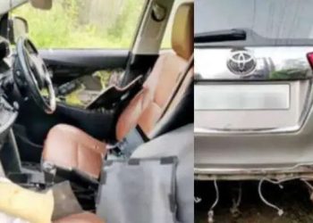 വയനാട്ടില്‍ ഹൈവേയില്‍ കവര്‍ച്ച; വ്യവസായിയെ ആക്രമിച്ച്‌ വാഹനം തട്ടിയെടുത്തു, വാഹനം നശിപ്പിച്ച്‌ ഉപേക്ഷിച്ചു