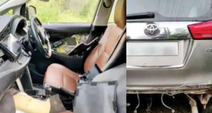 വയനാട്ടില്‍ ഹൈവേയില്‍ കവര്‍ച്ച; വ്യവസായിയെ ആക്രമിച്ച്‌ വാഹനം തട്ടിയെടുത്തു, വാഹനം നശിപ്പിച്ച്‌ ഉപേക്ഷിച്ചു