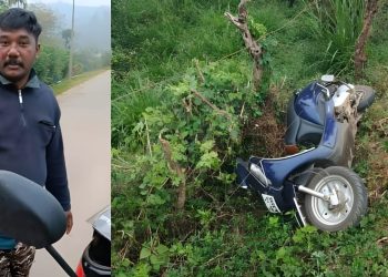 പനവല്ലിയിൽ വീണ്ടും കാട്ടാനയുടെ ആക്രമണം; സ്കൂട്ടർ യാത്രികൻ അത്ഭുതകരമായി രക്ഷപ്പെട്ടു