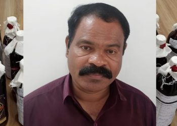 23 ലിറ്റർ മദ്യവുമായി കുപ്രസിദ്ധ വിൽപ്പനക്കാരൻ ‘മുത്തപ്പൻ സുരേഷ്’ പിടിയിൽ
