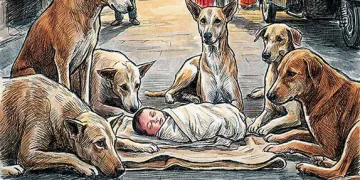 ചോരക്കുഞ്ഞ് കൊടുംതണുപ്പിൽ ഉപേക്ഷിക്കപ്പെട്ട നിലയിൽ; രാത്രി മുഴുവൻ സംരക്ഷണവലയം തീർത്ത് തെരുവുനായ്ക്കൾ