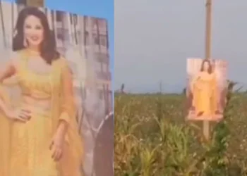 പരുത്തിപ്പാടത്തിന് കണ്ണേറു തട്ടരുത്, കാക്കാൻ സണ്ണി ലിയോൺ; വൈറലായി പോസ്റ്റർ