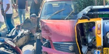 ബീനാച്ചിയിൽ  വാഹനാപകടം; നാലുപേർക്ക് പരിക്കേറ്റു