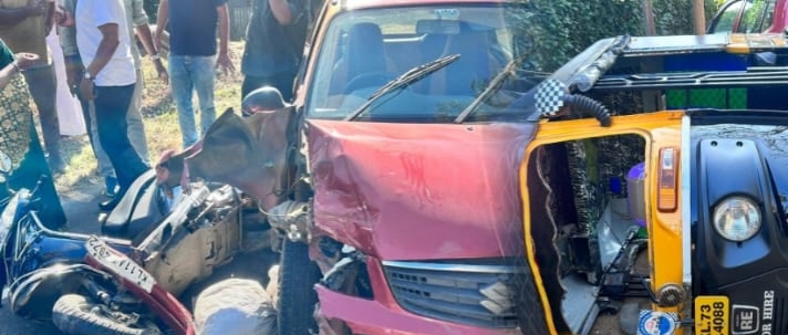 ബീനാച്ചിയിൽ വാഹനാപകടം; നാലുപേർക്ക് പരിക്കേറ്റു