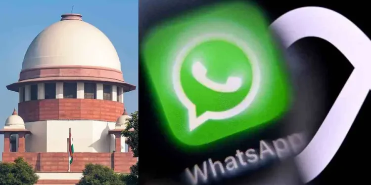 ഇന്ത്യൻ നിയമങ്ങൾ പാലിക്കാൻ ആകുന്നില്ലെങ്കിൽ രാജ്യം വിട്ട് പോകുക; വാട്സാപ്പിനോട് സുപ്രീം കോടതി