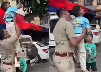 സ്റ്റേഷന്‍ വളപ്പില്‍ മാങ്ങ പറിക്കാനെത്തി കുട്ടികള്‍, കൂട്ടുകൂടി പൊലീസുകാര്‍- വൈറല്‍ വിഡിയോ