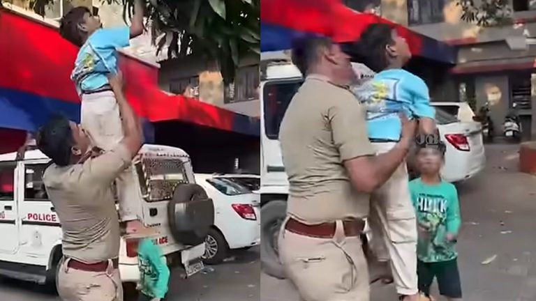 സ്റ്റേഷന്‍ വളപ്പില്‍ മാങ്ങ പറിക്കാനെത്തി കുട്ടികള്‍, കൂട്ടുകൂടി പൊലീസുകാര്‍- വൈറല്‍ വിഡിയോ