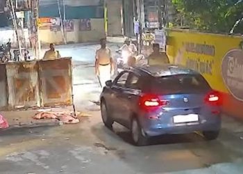 വാഹന പരിശോധനയ്ക്കിടെ പൊലീസുകാരനെ കാര്‍ ഇടിച്ചു തെറിപ്പിച്ചു; ബോണറ്റില്‍ കിടത്തി 20 മീറ്ററോളം പാഞ്ഞു; പ്രതികളെ കണ്ടെത്താനായില്ല