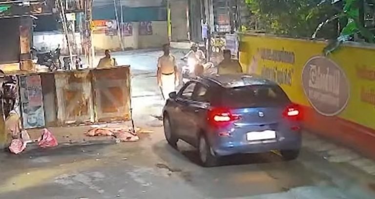 വാഹന പരിശോധനയ്ക്കിടെ പൊലീസുകാരനെ ഇടിച്ച് തെറിപ്പിച്ചു; കാറിലുണ്ടായിരുന്ന യുവതിയിലേക്ക് അന്വേഷണം