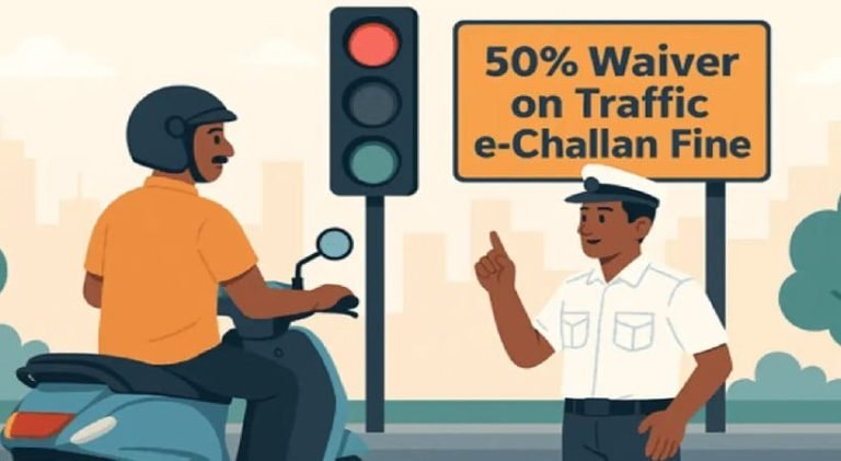 തീർപ്പ് കൽപ്പിക്കാനുള്ള ട്രാഫിക്ക് നിയമലംഘനങ്ങളുടെ പിഴ 50 ശതമാനം ഇളവ് ചെയ്യും