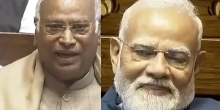 ‘ഞങ്ങളെ പ്രണയിച്ചു, പക്ഷേ വിവാഹം കഴിച്ചത് മോദിയെ’; ഖാർഗെയുടെ തമാശയിൽ ചിരിച്ച് പ്രധാനമന്ത്രി