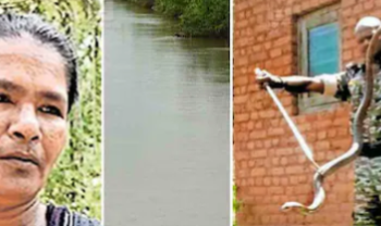 കാലിൽ വള്ളി ചുറ്റുന്നതുപോലെ തോന്നി; അലക്കിക്കൊണ്ടിരുന്ന സ്ത്രീയുടെ കാലിൽ മൂർഖൻ പാമ്പ് ചുറ്റി