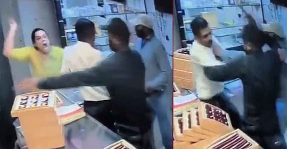 തോക്കുമായി മോഷ്ടാക്കൾ, ധീരമായി നേരിട്ട് ജ്വല്ലറി ജീവനക്കാർ; ഒടുവിൽ തോറ്റോടി