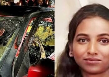 ഓടിക്കൊണ്ടിരുന്ന കാറിന് തീപിടിച്ചു, ഗര്‍ഭിണി വെന്തുമരിച്ചു; ഭർത്താവിന് ഗുരുതര പൊള്ളൽ