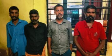 ലക്ഷങ്ങൾ വിലമതിക്കുന്ന വീട്ടിമരം മുറിച്ചു കടത്താൻ ശ്രമിച്ചവർ റിമാൻഡിൽ
