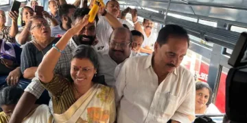 മന്ത്രി ബിന്ദു കൃഷ്ണയുടെ തലയിൽ ചൂടു പായസം വീണു; സംഭവം പ്രിയദർശിനി പദ്ധതിയുടെ ഉദ്ഘാടനത്തിനിടെ