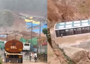 തൊഴിലാളികളുമായി എത്തിയ ബസ് ഒലിച്ചുപോയി; പള്ളിയും വീടും മണ്ണിനടിയില്‍; രക്ഷാപ്രവര്‍ത്തനം ദുഷ്‌കരം